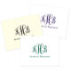 Fancy Script Monogram Folded Note Cards - Raised Ink Image 3 of 4
